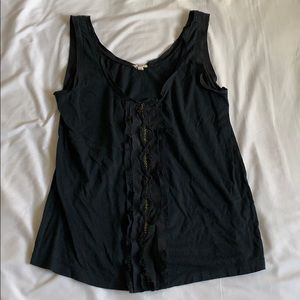 J Crew Embellished Silk Cotton Sleeveless Top